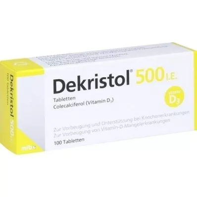 DEKRISTOL 500 tabletek I.E., 100 szt