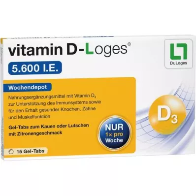 VITAMIN D-LOGES 5 600 j.m. tygodniowo w postaci tabletek do żucia, 15 szt