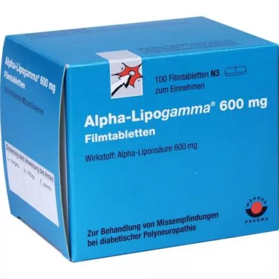ALPHA-LIPOGAMMA Tabletki powlekane 600 mg, 100 szt
