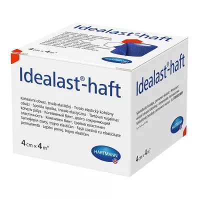 IDEALAST-samoprzylepny kolorowy bandaż 4 cmx4 m niebieski, 1 szt