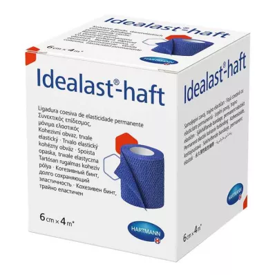 IDEALAST-samoprzylepny kolorowy bandaż 6 cmx4 m niebieski, 1 szt