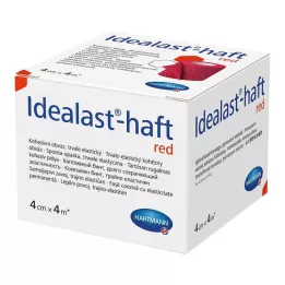 IDEALAST-samoprzylepny kolorowy bandaż 4 cmx4 m czerwony, 1 szt
