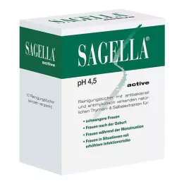 SAGELLA aktywne chusteczki czyszczące, 10 szt