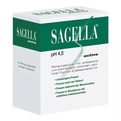 SAGELLA aktywne chusteczki czyszczące, 10 szt