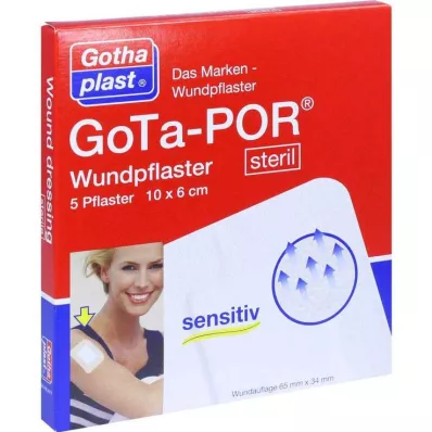 GOTA-POR Sterylny plaster na rany 60x100 mm, 5 szt