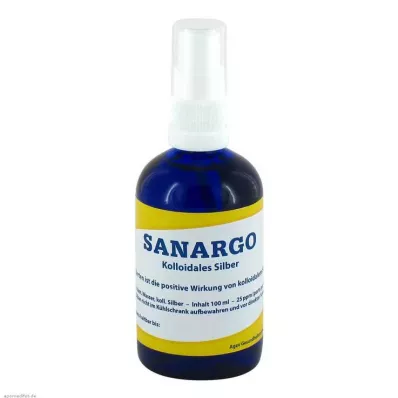 Sanargo butelka ze srebrem koloidalnym ze sprayem, 100 ml Sanargo butelka ze srebrem koloidalnym ze sprayem, 100 ml
