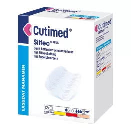 CUTIMED Opatrunek piankowy Siltec Plus 10x10 cm z klejem, 12 szt