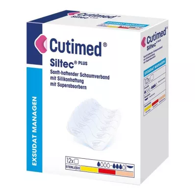 Opatrunek piankowy Cutimed Siltec Plus 10x10 cm klej, 12 sztuk