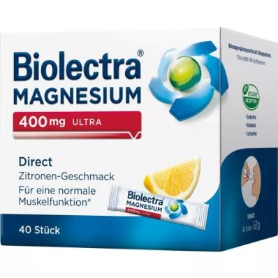 BIOLECTRA Magnesium 400 mg Ultra Direct Lemon, 40 szt