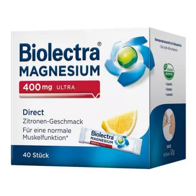 BIOLECTRA Magnesium 400 mg Ultra Direct Lemon, 40 szt