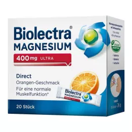 BIOLECTRA Magnesium 400 mg Ultra Direct Orange, 20 szt