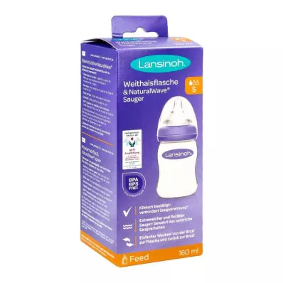 Lansinoh butelka z szeroką szyjką 160 ml smoczek S (1 szt.) Lansinoh butelka z szeroką szyjką 160 ml smoczek S (1 szt.)