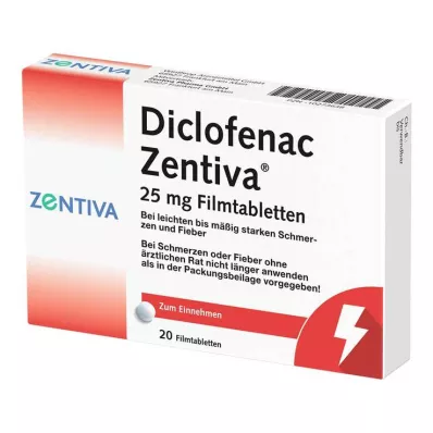 Diclofenac Zentiva 25 mg tabletki powlekane, 20 szt Diclofenac Zentiva 25 mg tabletki powlekane, 20 szt