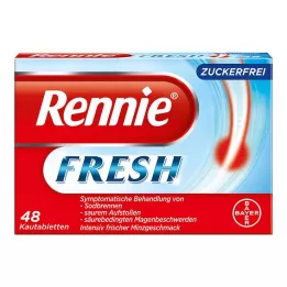 RENNIE FRESH Tabletki do żucia, 48 szt