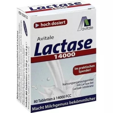 LACTASE 14 000 FCC Tabletki w dozowniku, 80 szt