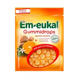 Guma Em-eukal krople imbirowo-pomarańczowe zawierające cukier, 90 g
