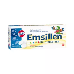 EMSILLEN Pastylki do ssania na gardło dla dzieci wanilia, 20 szt