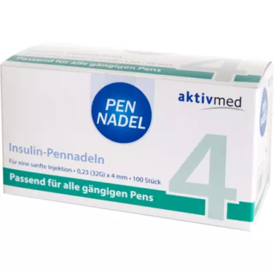 PEN-NADELN Uniwersalne 4 kaniule 0,23x4 mm 32 G, 100 szt