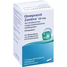 OMEPRAZOL Zentiva 20 mg na zgagę, 14 szt