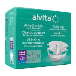ALVITA All-in-One majtki chłonne maxi duże nocne, 20 szt