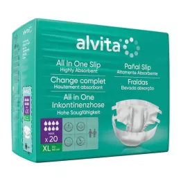 ALVITA All-in-One majtki chłonne maxi xl night, 20 szt