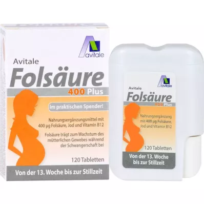 FOLSÄURE 400 Plus B12+Iodine Tablets, 120 kapsułek