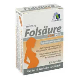 FOLSÄURE 400 Plus B12+Iodine Tablets, 120 kapsułek