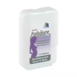 FOLSÄURE 800 Plus B12+Iodine Tablets, 120 kapsułek