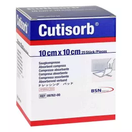 CUTISORB Kompresy chłonne sterylne 10x10 cm, 25 szt