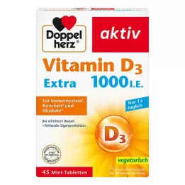 DOPPELHERZ Witamina D3 1000 j.m. EXTRA Tabletki, 45 szt