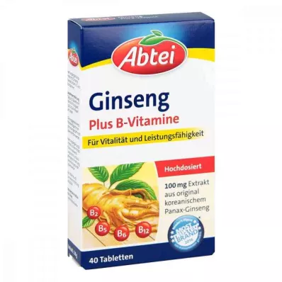 ABTEI Tabletki Żeń-szeń Plus Witaminy z grupy B, 40 szt