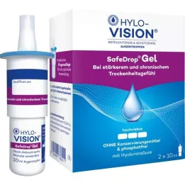 HYLO-VISION Żelowe krople do oczu SafeDrop, 2 x 10 ml