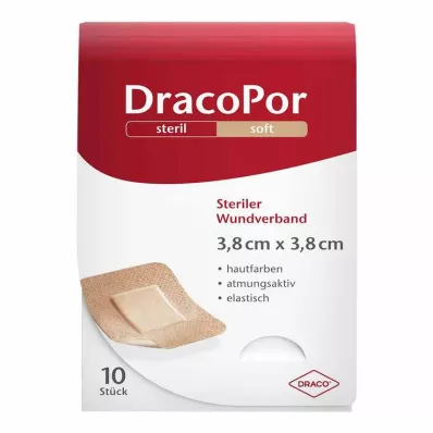 DracoPor Soft opatrunek na rany w kolorze skóry 3,8x3,8 cm sterylny, 10 szt DracoPor Soft opatrunek na rany w kolorze skóry 3,8x3,8 cm sterylny, 10 szt