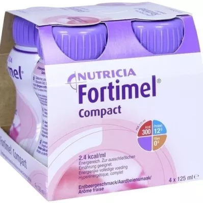 FORTIMEL Compact 2.4 o smaku truskawkowym, 4X125 ml