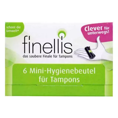 FINELLIS Mini woreczki higieniczne na tampony w podróży, 6 szt