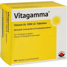 VITAGAMMA Witamina D3 1000 j.m. w tabletkach, 200 szt