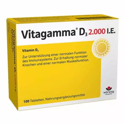 Vitagamma D3 2000 IU Witamina D3 NEM tabletki, 100 szt Vitagamma D3 2000 IU Witamina D3 NEM tabletki, 100 szt