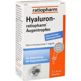 HYALURON-RATIOPHARM Krople do oczu, 2 x 10 ml