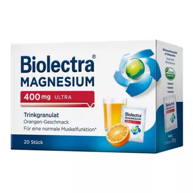 Biolectra Magnez 400 mg ultragranulat do picia pomarańczowy, 20 szt