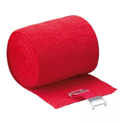 Höga Lastic Color ideal bandage 8 cm x 5 m red cello., 1 szt Höga Lastic Color ideal bandage 8 cm x 5 m red cello., 1 szt