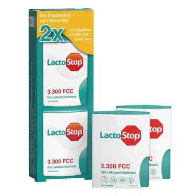 Lactostop 3300 FCC tabletki, dozownik zatrzaskowy, podwójne opakowanie, 2x100 szt