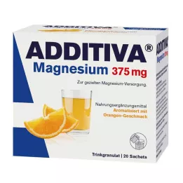 ADDITIVA Magnez 375 mg Saszetki Pomarańczowe, 20 szt