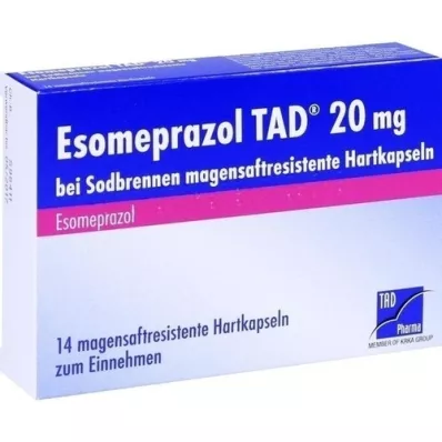 ESOMEPRAZOL TAD 20 mg na zgagę msr.hard caps., 14 szt
