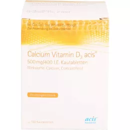 CALCIUM VITAMIN D3 acis 500 mg/400 j.m. Tabletki do żucia, 120 szt