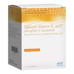CALCIUM VITAMIN D3 acis 500 mg/400 j.m. Tabletki do żucia, 120 szt