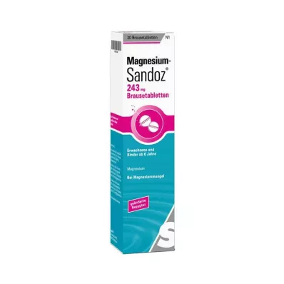 MAGNESIUM SANDOZ 243 mg tabletki musujące, 20 szt MAGNESIUM SANDOZ 243 mg tabletki musujące, 20 szt