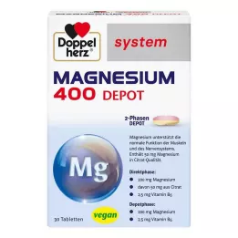 DOPPELHERZ Tabletki systemowe Magnesium 400 Depot, 30 szt