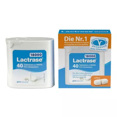 Laktraza 18 000 FCC tabletek w dozowniku, 40 szt Laktraza 18 000 FCC tabletek w dozowniku, 40 szt