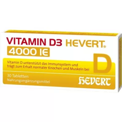 VITAMIN D3 HEVERT 4000 tabletek I.U., 30 szt