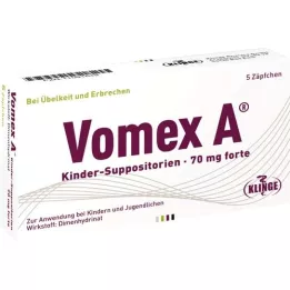 VOMEX A Czopki dla dzieci 70 mg forte, 5 szt